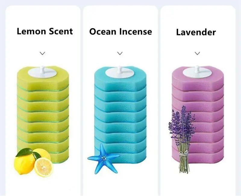 Description Picture 2 of item24PCS Disposable Toilet Bowl Refills Upgraded Toilet Bathroom Cleaning Sponges Pads Cleaner Heads Supplies Not Come With Brush