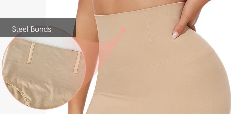 Description Picture 3 of itemHalf Slip Shapewear for Women Under Dresses Built-in Panties High Waist Tummy Control Slips Skirts Butt Lifter Body Shaper Dress