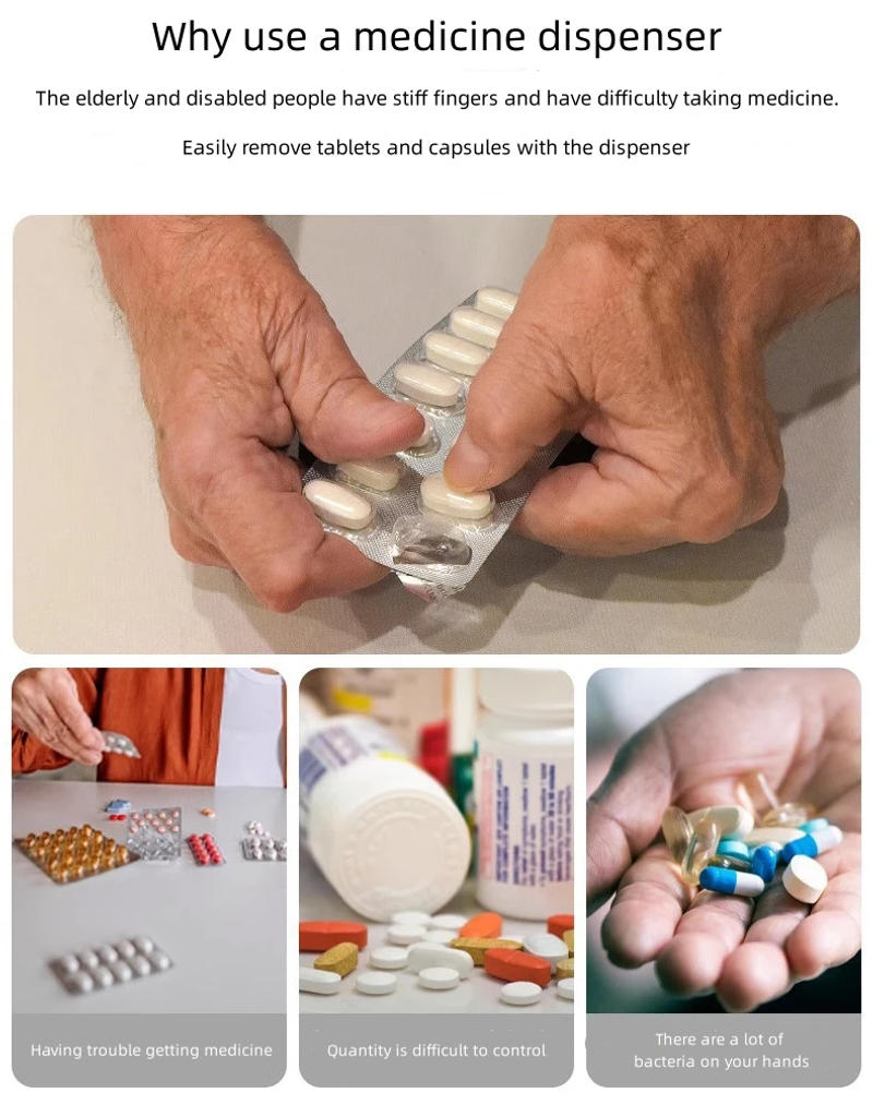 Description Picture 4 of itemPortable Pill Taker Medicine Storage Box Anti Pollution Pill Tablet Crusher for Personal Health Care