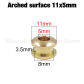 Arched face 11x5mm
