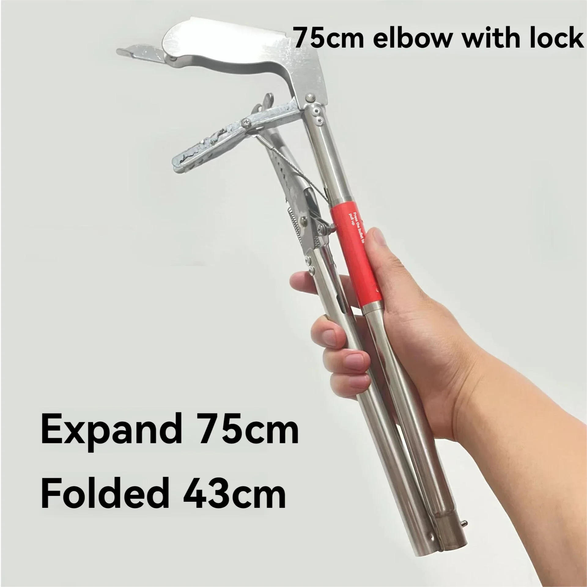 Description Picture 6 of itemTwo Types Head Foldable Reptile Grabber Tool Snake Hook Catcher Tool for Outdoor Stainless Steel Snake Catcher Tongs