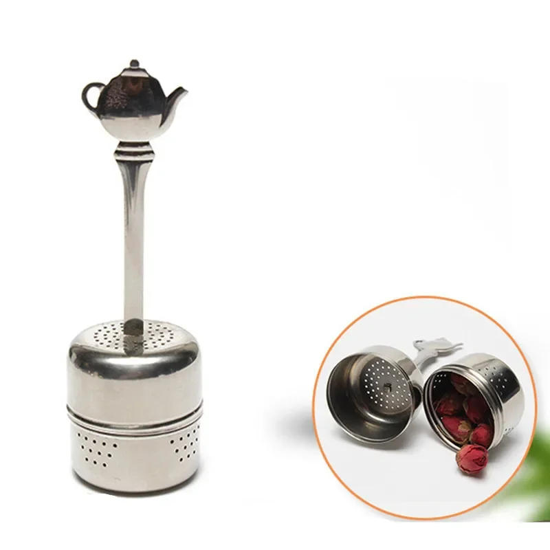 Description Picture 4 of item304 Stainless Steel Tea Filter Infusers Sphere Mesh Strainers for Loose Tea Leaf Spice Teapot Handle Tea Infusers Kitchen Gadget