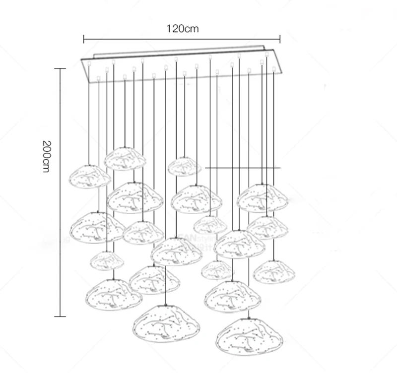 Description Picture 4 of itemNordic home decor Chandeliers for dining room lustre pendant lights hanging lamps for ceiling Light fixture indoor lighting