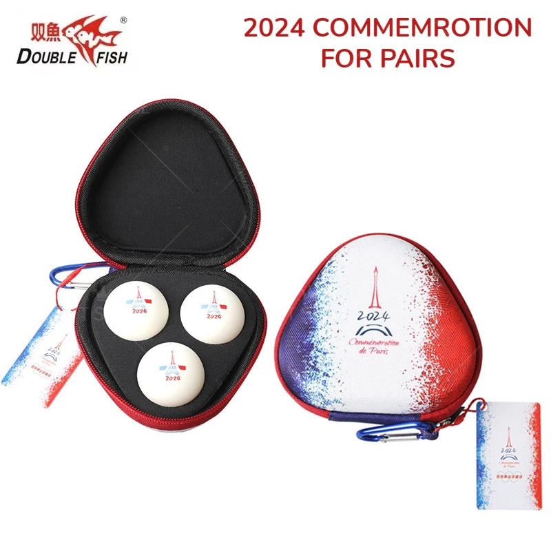 Description Picture 2 of item2024 New Double Fish 40+ Ping Pong Balls 3 Stars Professional Table Tennis Balls ABS New Material for Competition Standard Ball