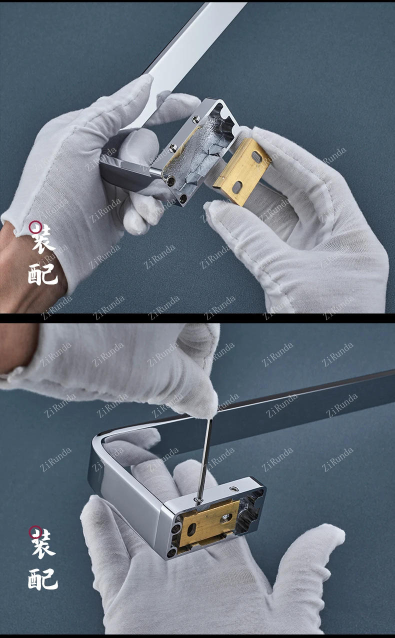 Description Picture 6 of itemAll-copper towel rack, minimalist bathroom, bathroom, single bar, towel bar, towel ring, wall-mounted, no punching