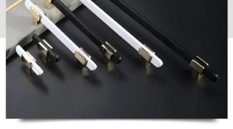 Description Picture 5 of itemDooroom Zinc Alloy Furniture Handles T-bar Light Luxury Fashion Black Gold White Wardrobe Dresser Cupboard Cabinet Drawer Pulls