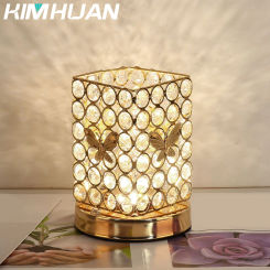 European Crystal Night Light 3 Colours Adjustable Touch Table Lamp Rechargeable LED Bedside Lamp Creative Rubik's Cube Light
