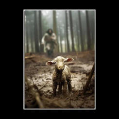 Onstthm Jesus Saving The Lost Lamb Canvas Wall Art Christian Decor HD Print for Living Room Bedroom x inch Unframed Inspirati