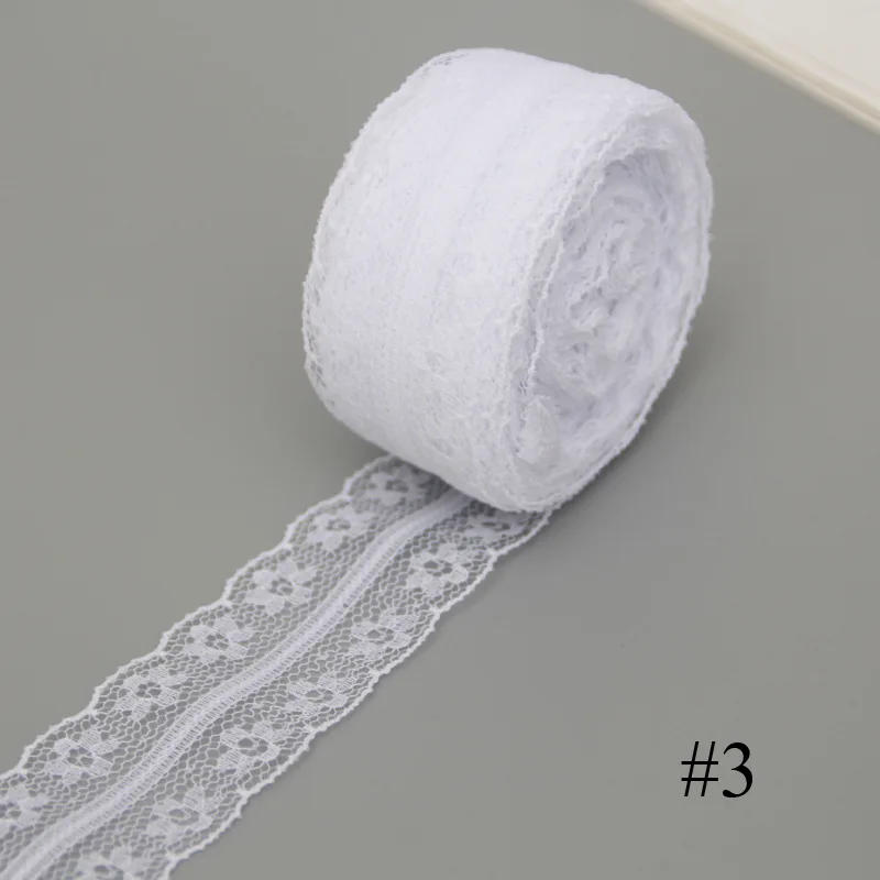 Description Picture 6 of item10Meters/Roll 3-4.5cm White Lace Ribbon Home Handmade Crafts Material Hollow Out Floral Lace Tape DIY Apparel Sewing & Fabric