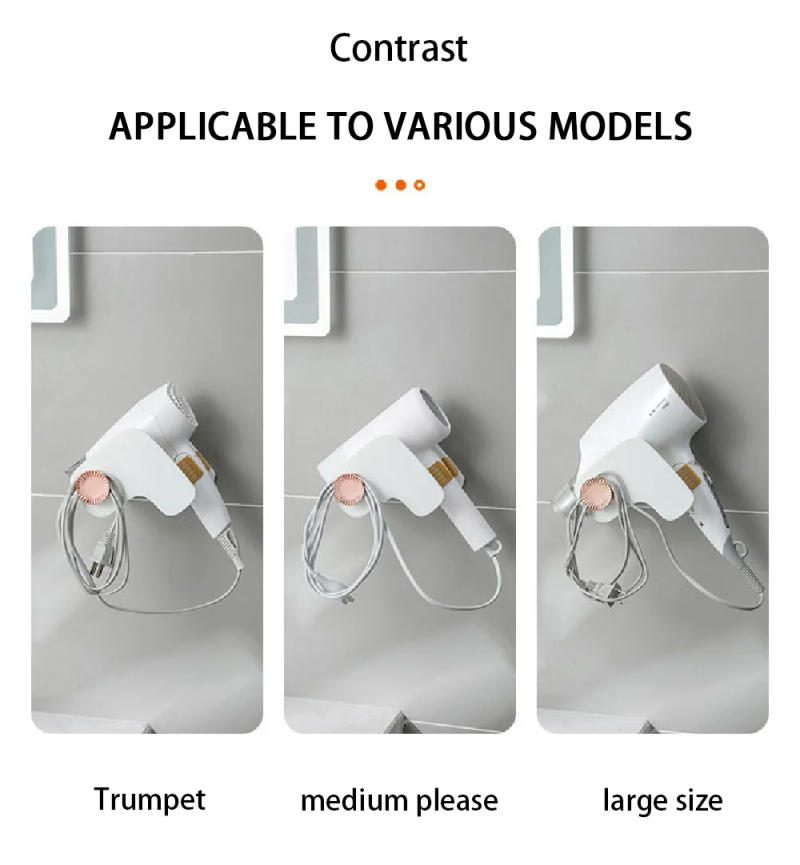 Description Picture 6 of itemHair Dryer Holder Bathroom Organizer Rack Wall Mounted Hair Straightener Stand Shelf Hairdryer Storage Shelves Blower Shelves