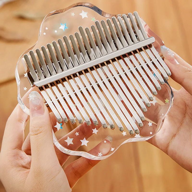 Description Picture 4 of itemHLURU Kalimba 17 21 Key Thumb Piano Acrylic Crystal Kalimba 17 21 Key Finger Piano For Beginners And Child Keyboard Instrument