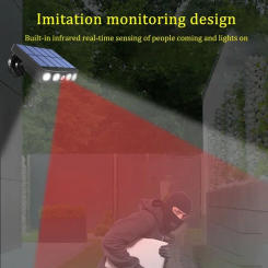 Powerful Solar Powered Led Wall Light Outdoor Motion Sensor Waterproof IP65 Lighting for Garden Path Garage Yard Street Lamps