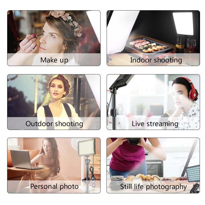 Description Picture 5 of item3pack LED 9Color Filter Studio Streaming Lights Photography Video Lighting Kit Photo Lights for Video Recording Photography Came