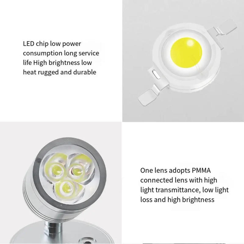 Description Picture 4 of itemUSB Port Reading Lamp Modern Swivel Head Touch Switch Wall Lighting Caring Eyes Adjustable 12 Volt Spotlight Boat