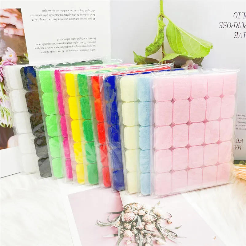 Description Picture 2 of itemSquare Sticker Adhesive Self Adhesive Fastener Tape 20*28mm 20*45mm Nylon Hooks and Loops Strong Glue Tape Sticker Fasteners