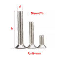 201 Stainless Steel Countersunk Head Hex Screw Flat Head Cup Bolt M3M4M5M6M8