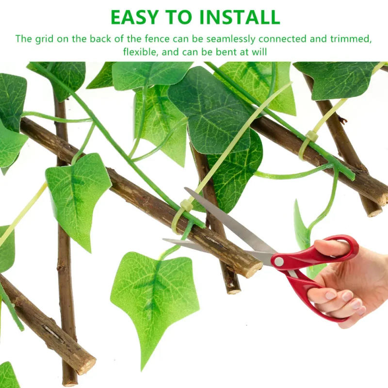 Description Picture 6 of itemNew Garden Screening Expanding Trellis Privacy Screen Hedge Artificial Faux Ivy Leaves Wooden Fence for Garden Buildings