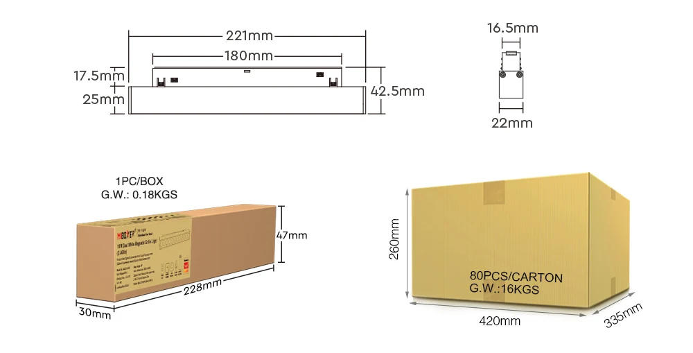 Description Picture 4 of itemMiboxer 2.4GHz 6W 12W 10W 20W Magnetic Grille Light RGBCCT Dual White CCT LED Ceiling Light 48V Milight 2.4G RF Remote Control