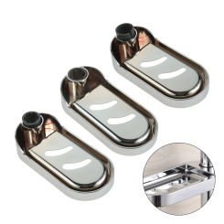 1Pc ABS Soap Dish Holder Adjustable Shower Rod Slide Bathroom Gadget Soap Pallet Shower Rod Slide Bar Shower Rail Soap Dish Box