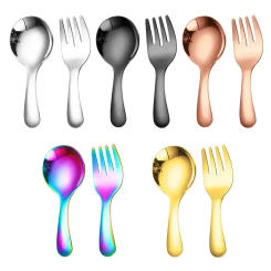 Portable Spoon Fork Tableware Outdoor Camping Stainless Steel Cutlery Set for Hiking camping gear spork titanium