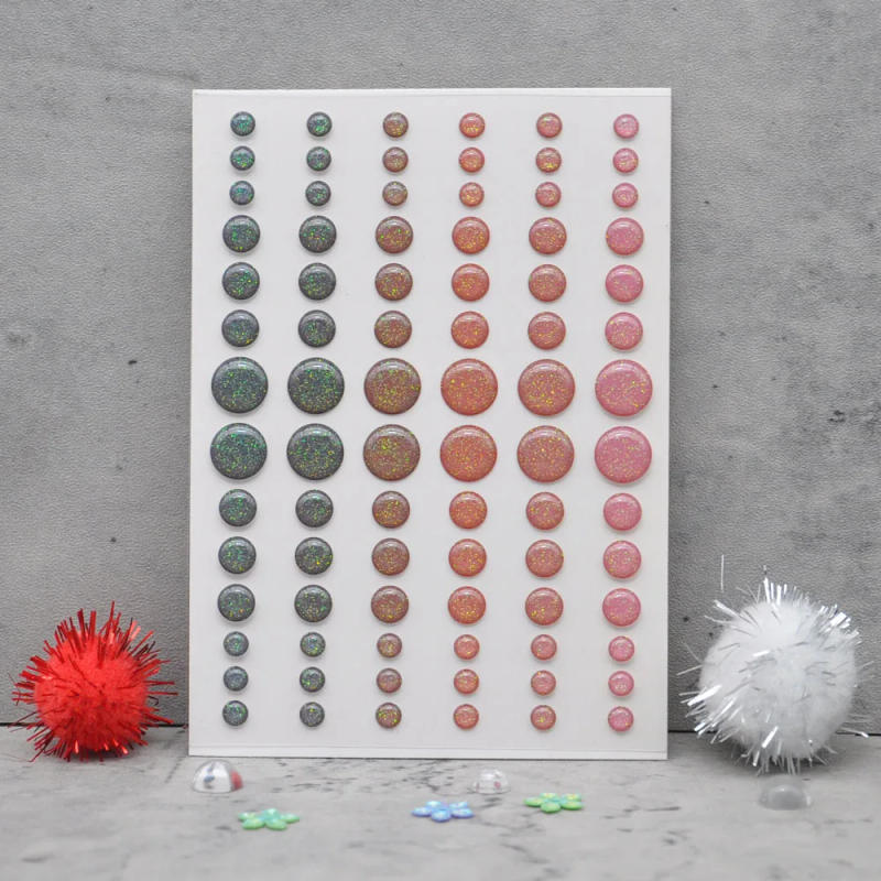 Description Picture 6 of itemEnamel Dots Sticker 7PCS/SET Scrapbooking Sparkle Glitter Stickers Sugar Sprinkles Self- Adhesive Resin DIY Scrapbooking ES067-1