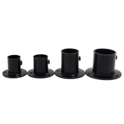 1Pcs Thick Stainless Steel Flange Seat for Wardrobe Curtain Cloth Rod Seat Round Tube Seats Bracket Household Furniture Hardware