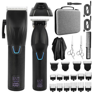 Hair Trimmer  Resuxi LM-2027A Professional Barber Salon Clipper T Blade Trimmer 2 Pieces Set Hair Clipper