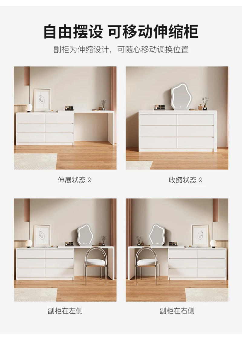 Description Picture 4 of itemMirror Lights Dressing Table Organizers Storage Multifunctional Dressing Table Decoration Accessories Coiffeuse Furnitures