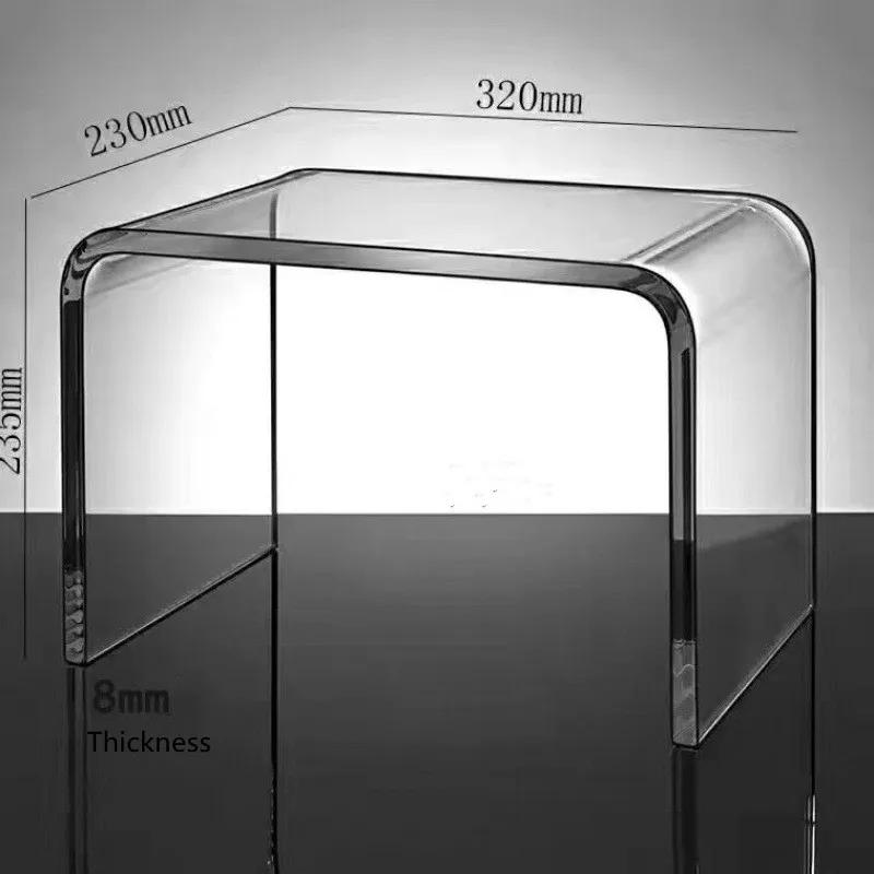 Description Picture 4 of itemINS Acrylic Mini Stool Home Living Room Sofa Side Table Balcony Coffee Table Door Shoe Stool Bedroom Nightstand