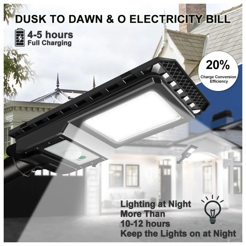 Description Picture 4 of itemSolar LED Street Light Super Bright Outdoor 156LED Solar Powered Wall Lamp Waterproof Motion Sensor Garage Garden Fence Floodlig