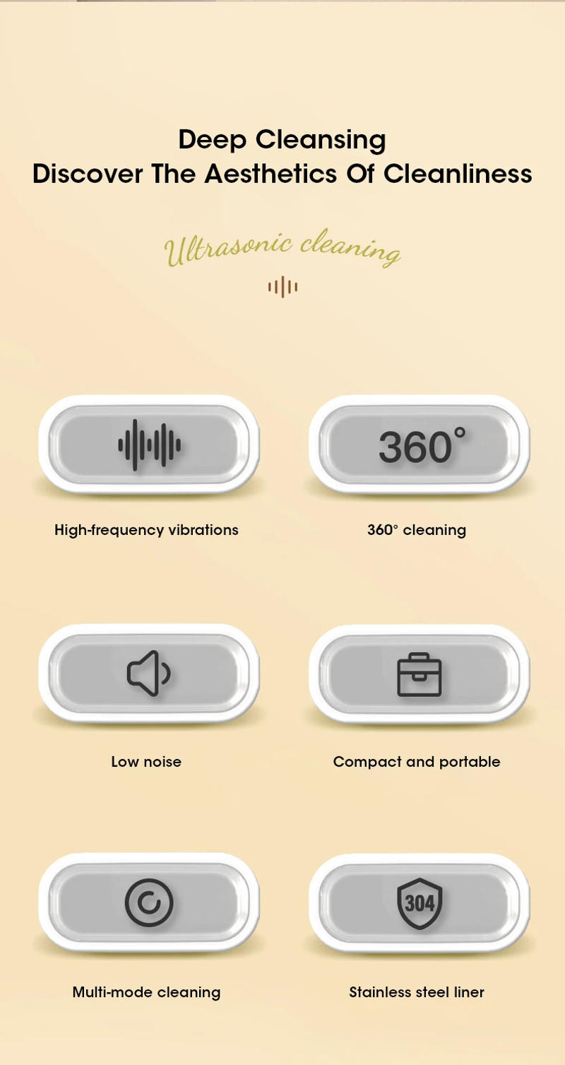 Description Picture 3 of itemUltrasonic Cleaners Glasses Cleaning Ultrasound Jewelry Cleaner Machine High Frequency Ultrasonic Bath For Jewelry Washing