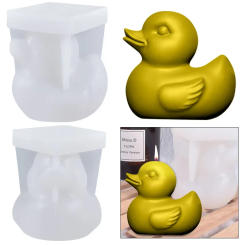 3D Cute Duck Silicone Candle Mold Handmade Animal Candle Making Soap Plaster Resin Supplies Diy Chocolate Cake Baking Tools