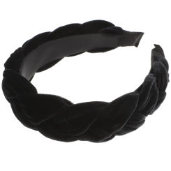 Cross Hair Ladies Braid Flannelette Wide Hair Hair Accessory for Woman Girl Black