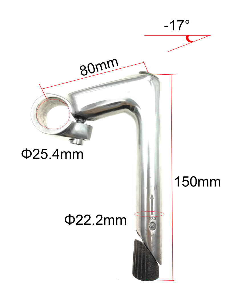 Description Picture 3 of itemBicycle Handlebar Stem Gooseneck Design Fixed Gear Bike Handlebar 80mm*25.4mm*22.2mm*150L Bicycle Accessories