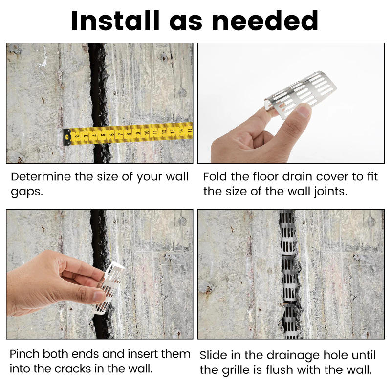 Description Picture 6 of item25Pcs Stainless Steel Brick Drain Hole Covers Protective Weep Hole Filter Bathroom Pool Floor Drain Cover Drain Hair Catcher