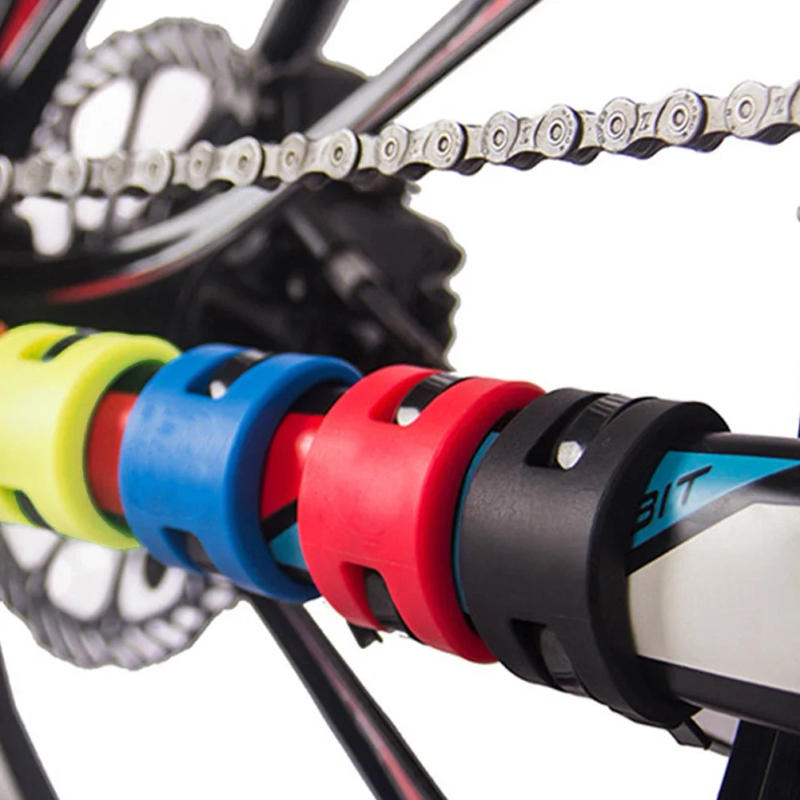 Description Picture 4 of item4Pcs Bicycle Chainstay Guard Protector Removable Road Mountain Bike Part Frame Fork Collision Cover Ring Cycling Chain Sticker