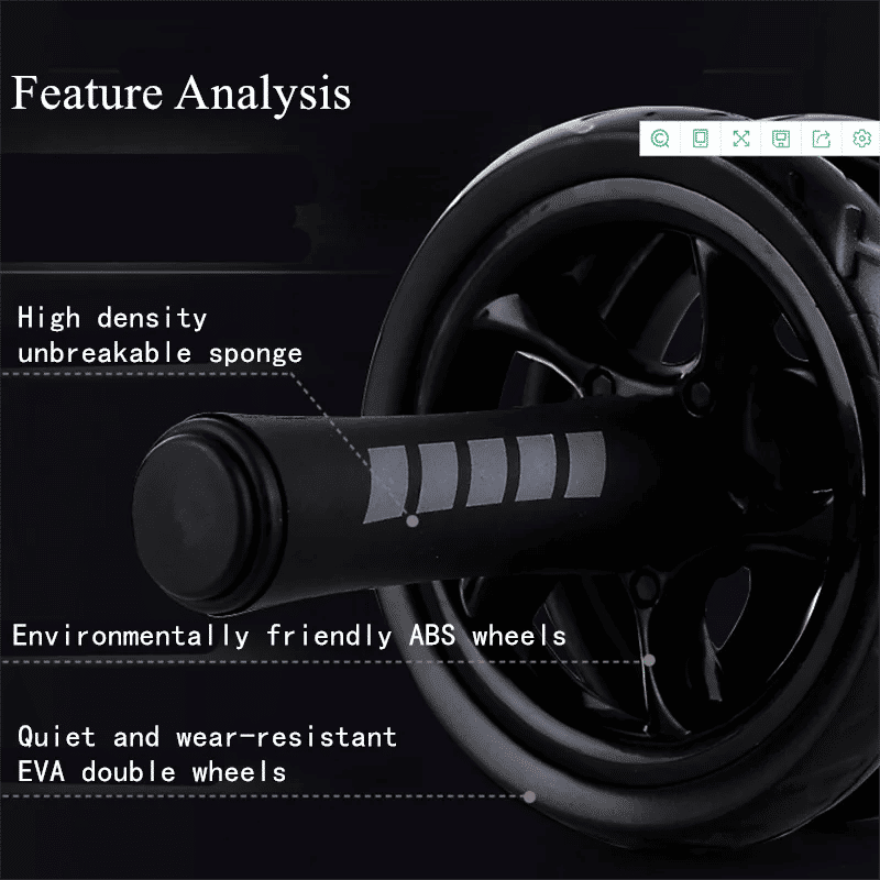 Description Picture 4 of itemAB Roller Wheel Roller Keep Fit Wheels Home Crunch Artifact No Noise Abdominal Training Equipment for Gym Strength Workouts