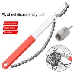 Bike Flywheel Removal Tool Kit With Cassette Wrench 12 Teeth MTB Cassette Sprocket Removal Wrench Portable Bicycle Repair Tools