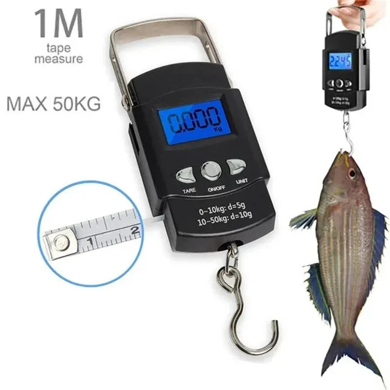 Description Picture 2 of itemPocket Scale Weighing Electronic Balance Digital Fish Hook Portable Home Scale with Measuring Tape Ruler Mini Luggage for Fish