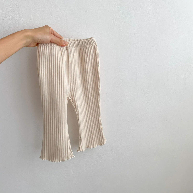 Description Picture 6 of item2025 Spring New Baby Clothes Toddler Flare Pants Solid Infant Girls Trousers Kids Leggings Newborn Clothing