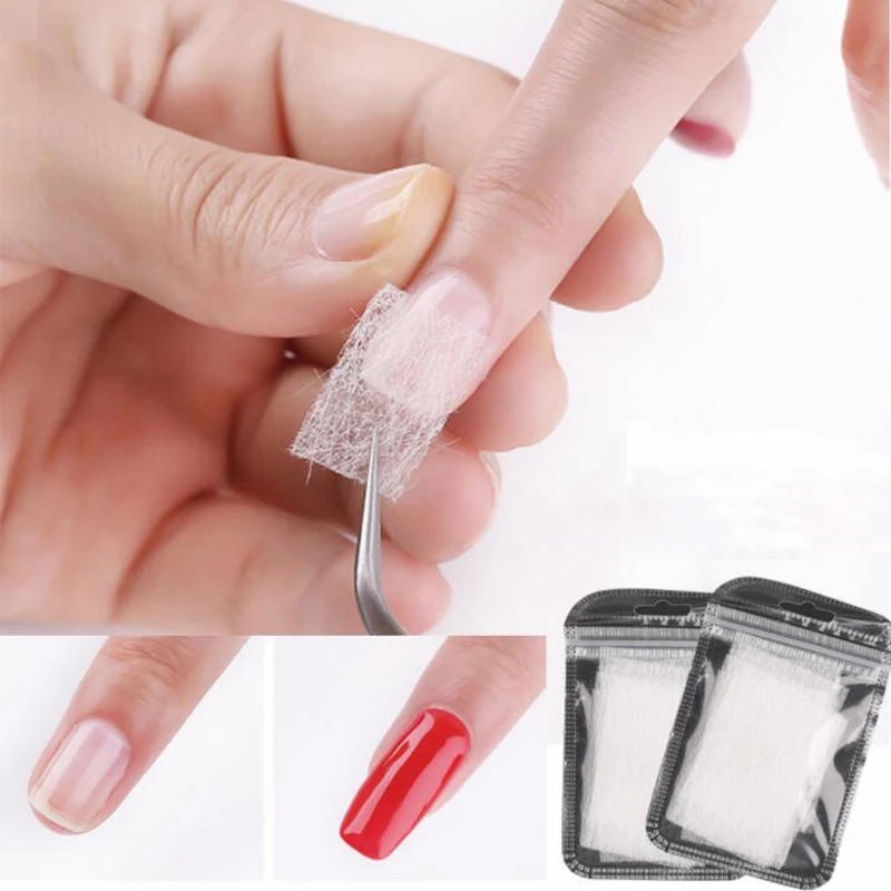 Description Picture 3 of item10/20pcs Fiberglass For Nail Extension Non-woven Silks Nail Form Wrap Building UV Gel Acrylic Tips DIY Manicure Set Accessories