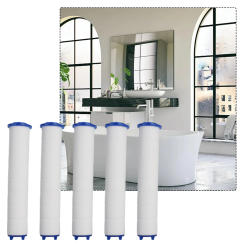 5PCS Shower Head Filters PP Cotton Negative Ions Pressurized Handheld Bathroom Showering 11.5*2.5cm Shower Heads