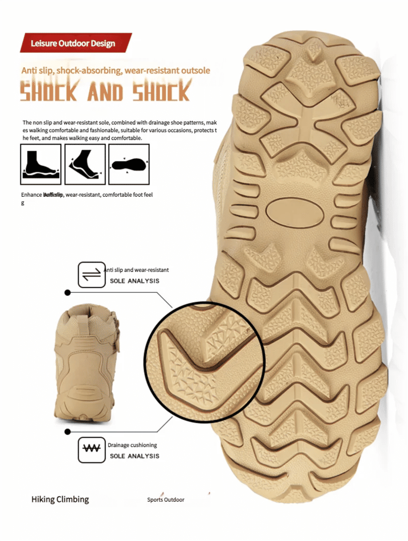 Description Picture 4 of itemTactics Combat Training Boots Male Outdoors Camping Anti-wear Rapid Response Hiking Shoes Fishing Hunting Sneakers Men