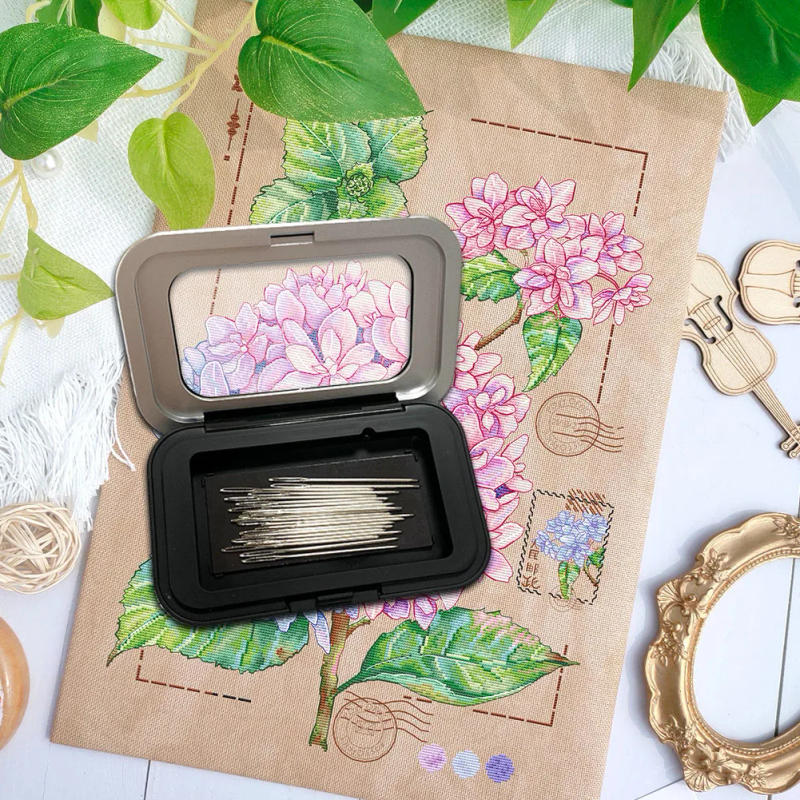 Description Picture 2 of itemBlack Rectangle Sewing Needle Storage Case Magnetic Embroidery Needles Holder Buttons Pins Workbox Box For iron Material