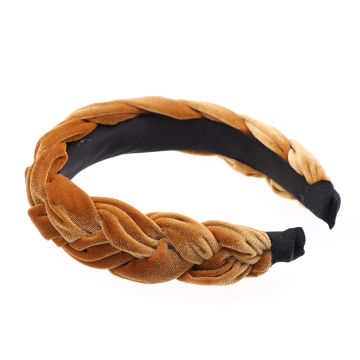 Headbands,  Suede Hair Braid Headband Hair Braid Headband Knotted Wide Headbands for Adults, Black