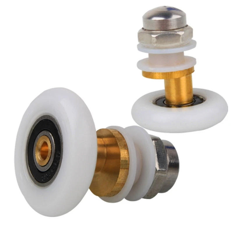 Description Picture 5 of itemNylon Partiality Bearing Rollers Copper-Core Single Wheel Sliding Door Pulley for Shower Cabin SPA Room