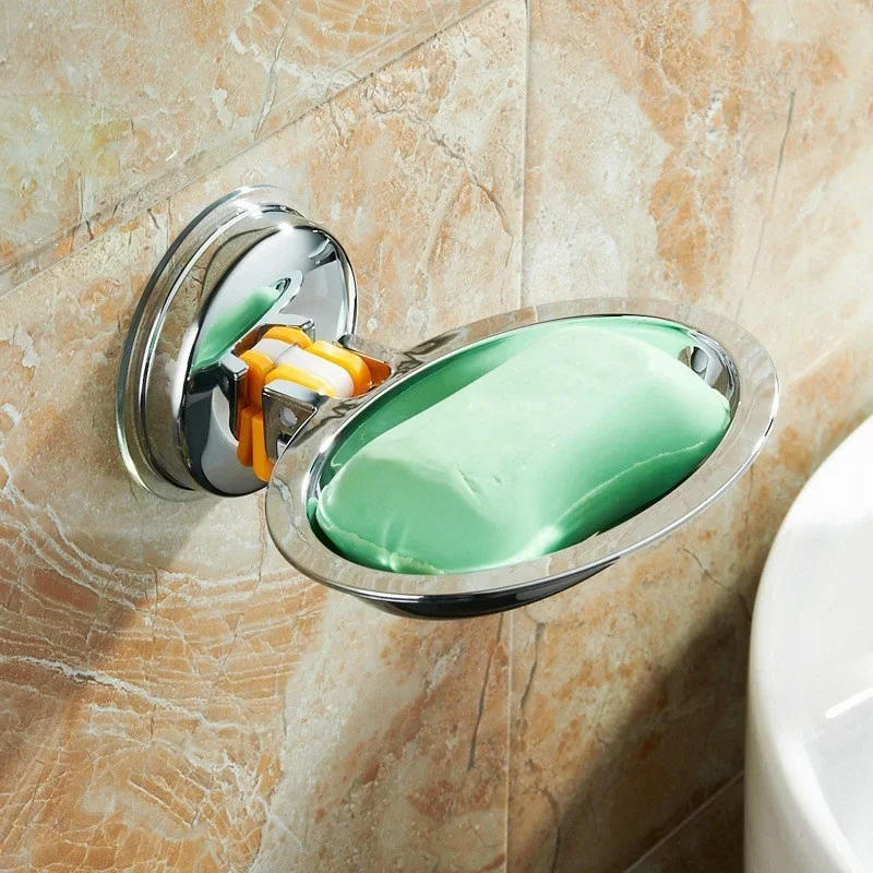 Description Picture 6 of itemSuction Cup-type Soap Stand Dish Tray Holder Storage Soap Box Plate Box Container for Bath Shower Plate Bathroom Storage Plate