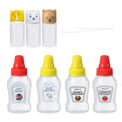 Mini Tomato Ketchup Bottle Portable Sauce Salad Squeeze Bottle Small Bento Lunch Box Honey Storage Bottle Kitchen Accessories