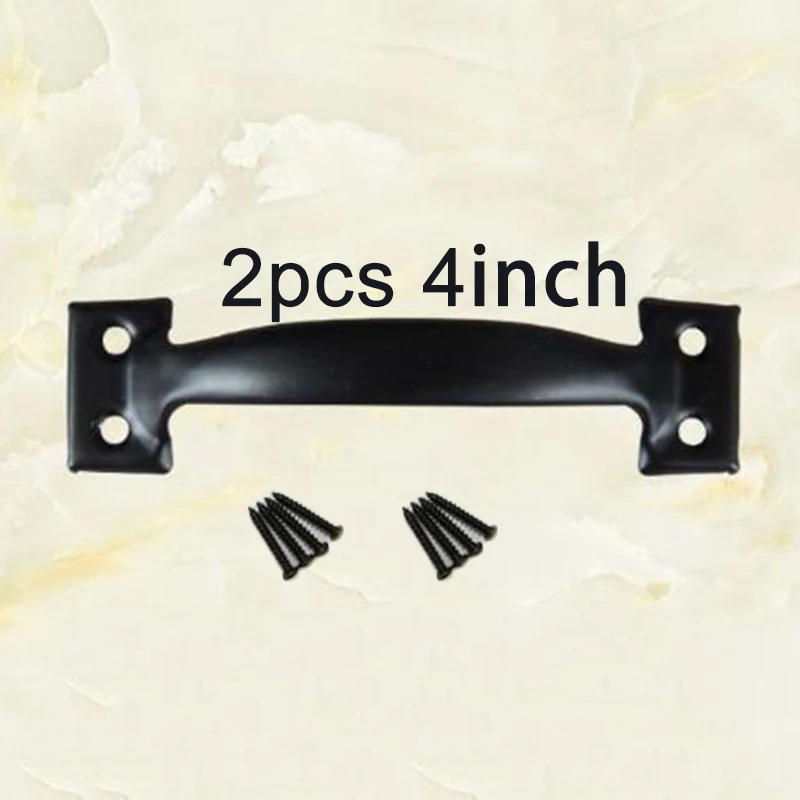 Description Picture 2 of item2Pcs Heavy Duty Barn Door Handle W/ Screw Iron Pull Handles For Sliding Barn Door Closet Wooden Gate Door Hardware Accessory