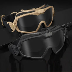 Tactical Goggles with Micro Fan Ourdoor Sport Airsoft Cs Wargame Shooting Glasses for Paintball Eyewear Hiking Sunglasses